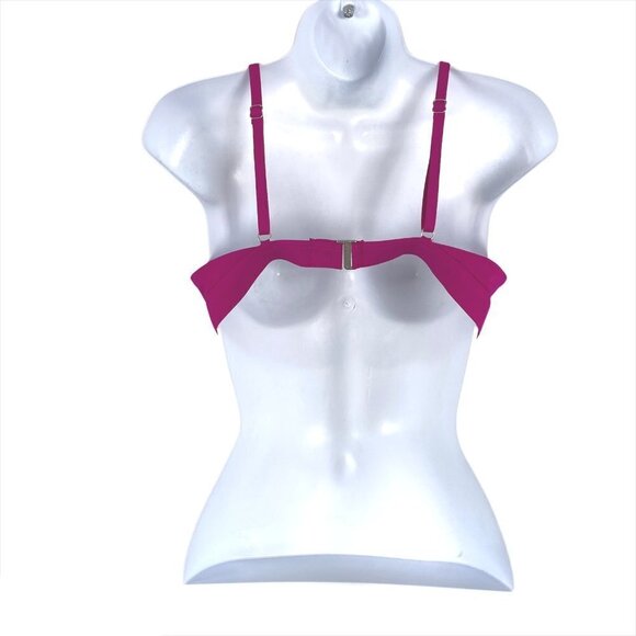 Athleta Summerland Bikini Top Pink Purple Nylon Blend Women's Size 34 B/C - Picture 3 of 6